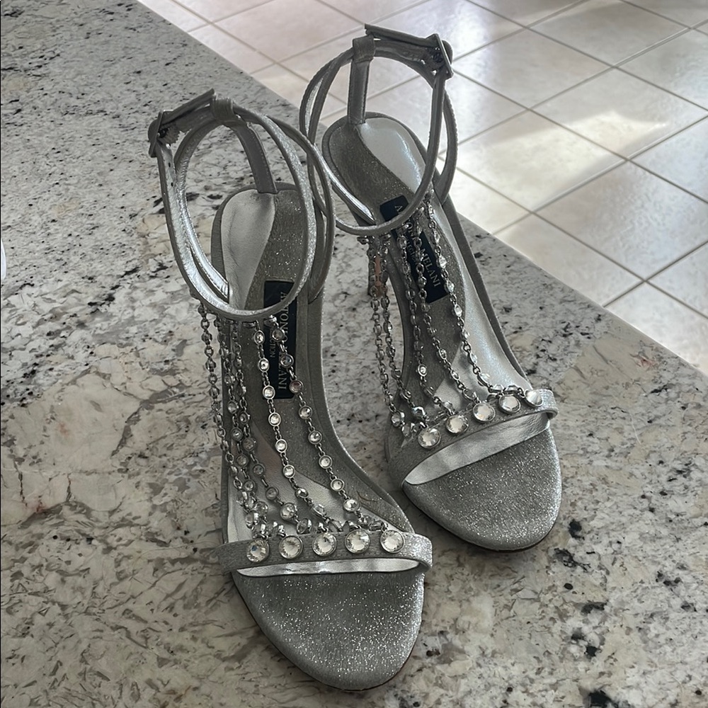 Elegant Silver Women's Heels